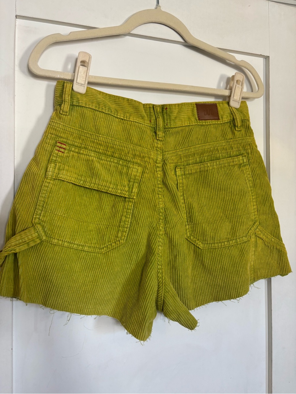 Urban Outfitters | BDG Corduroy Cutoff Carpenter Shorts | Olive - Picture 7 of 12